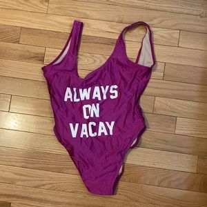 Always on Vacay one piece swimsuit